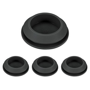Unique Bargains Silicone Durable Waterproof Shock Absorption Mechanical Fasteners Black - 1 of 4