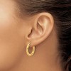 Black Bow Jewelry 3mm Round Hoop Earrings in 10k Yellow Gold, 20mm (3/4 Inch) - 4 of 4