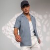Campus Sutra Men Men's Cloud Grey Solid Resort Shirt - 2 of 4