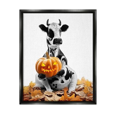 Stupell Industries Cow With Jack-o-lantern, 25'' X 31'' : Target