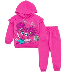 Sesame Street Fleece Pullover Hoodie and Pants Outfit Set Toddler - 1 of 4