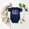 The Juniper Shop But First Milk Baby Bodysuit - 6mo - Navy - 2 of 2