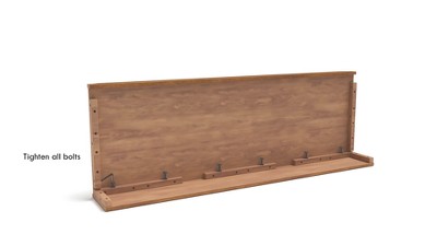 Retro Walnut Rubberwood Coffee Table with Glass Top