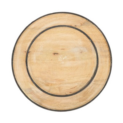 Saro Lifestyle Wooden Charger, 13" Ø Round, Natural (Set of 4)