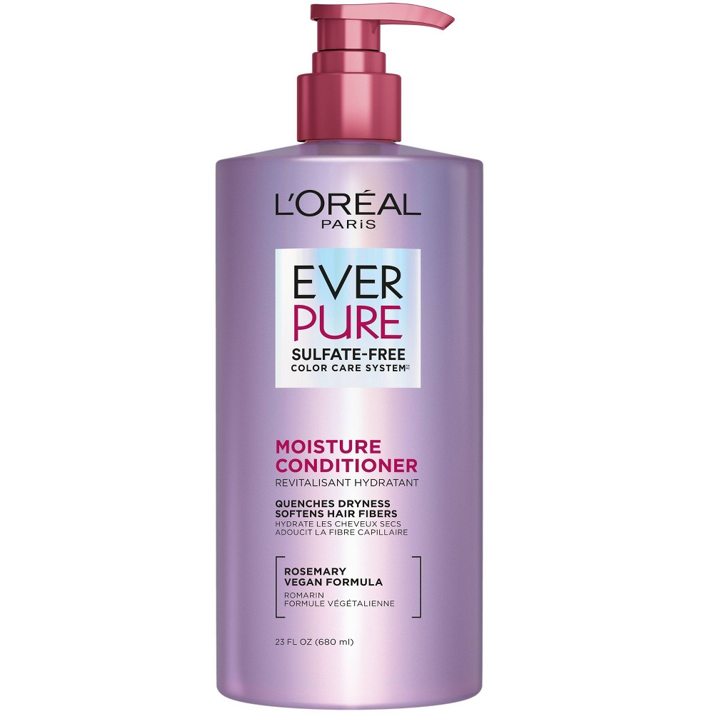 Photos - Hair Product LOreal L'Oreal Paris EverPure Moisture Rosemary Oil Conditioner for Dry Hair - 23 