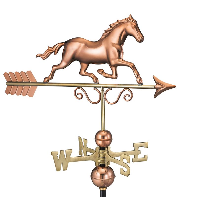 Galloping Pure Copper Horse Weathervane - Good Directions, 3 of 6