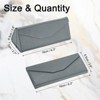Unique Bargains Foldable PU Leather Magnetic Triangle Glasses Eyewear Case - 2 of 4