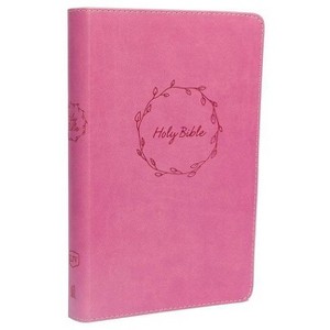 KJV, Deluxe Gift Bible, Imitation Leather, Pink, Red Letter Edition - by  Thomas Nelson (Leather Bound) - 1 of 1