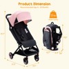 GAOMON Lightweight Stroller, Compact One Hand Fold Travel Stroller for Airplane Friendly, Reclining Seat and Canopy, Smooth Suspension - 2 of 4