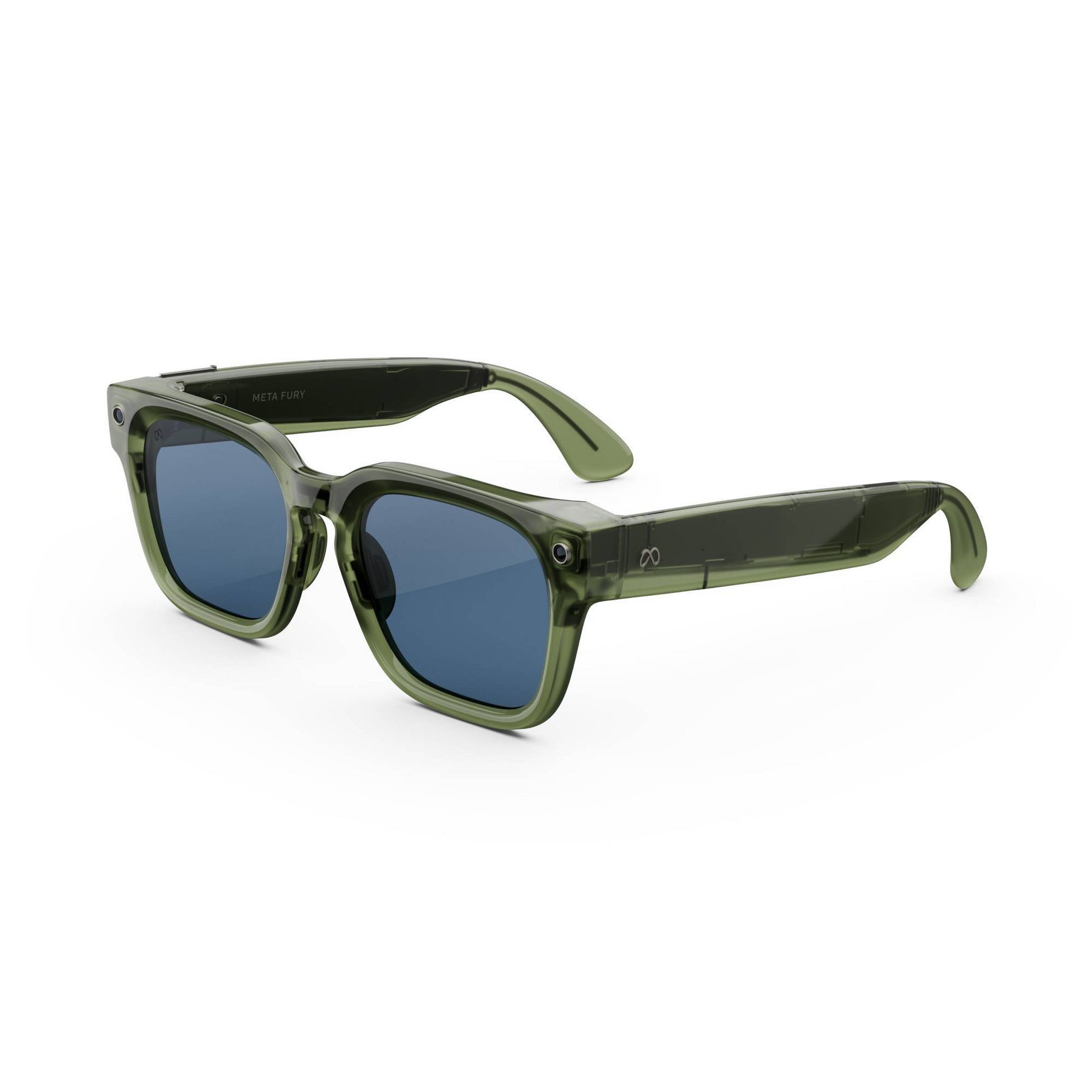 Meta Fury Smart AI Glasses - Racing Green, Light Blue Atlantic Lenses