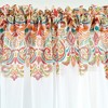 Lush Décor Clara Sheer Window Curtain Panels Turquoise/Tangerine 38X84+2 Set - 2 of 4