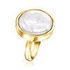 Ross-Simons 15-15.5mm Cultured Coin Pearl Ring in 18kt Gold Over Sterling - 3 of 4