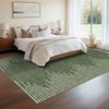 Machine Washable 8x10 Area Rug Non Slip Non Shedding Rug Modern Minimalistic Striped Low Pile Foldable Rugs Stain Resistant Carpet For Bedroom - 2 of 4