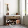 Acekool Shoe Storage Bench with Cushion, Entryway Bench with Lift-Top Storage & 2-Tier Shoe Rack, 39.3" Organizer Seat - 2 of 4