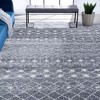 3' 11" x5' 3" Area Rug, Vintage Trellis Area Rug Bohemian Low Pile Floor Carpet Cover Non-Slip Indoor Throw Carpet Accent Rug , Dark Gray - 2 of 4