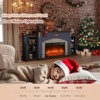 80" W Farmhouse Electric Fireplace Mantel - Holds 90” TV Stand - 4 of 4