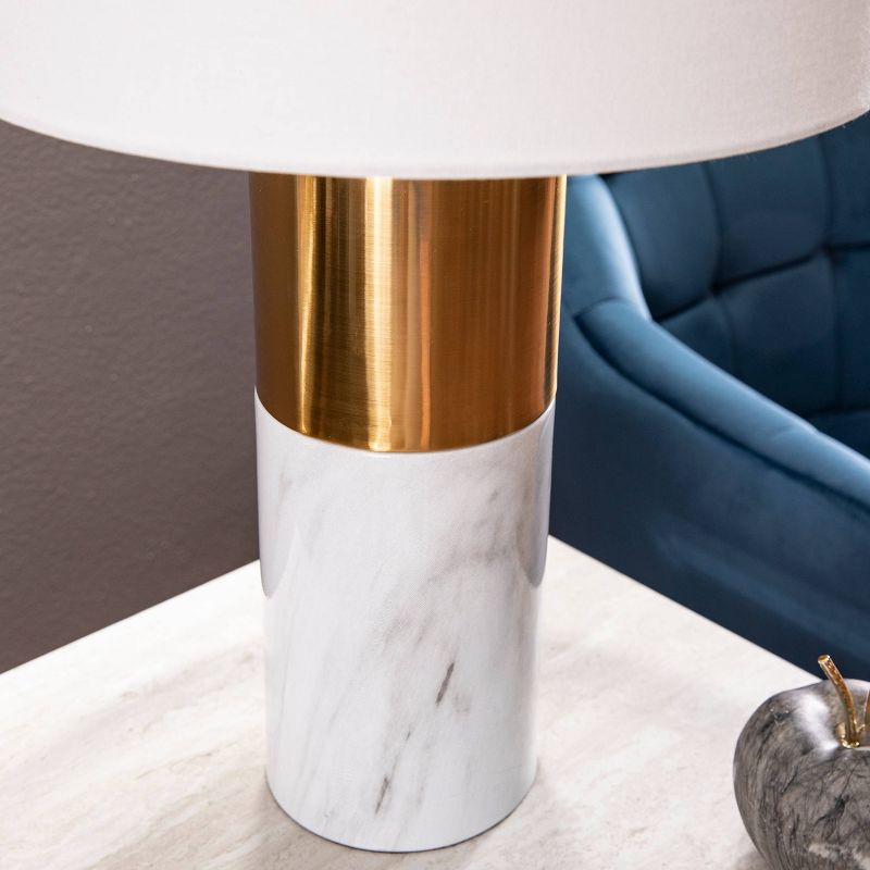 Gasbrom Table Lamp White/Gold (Includes LED Light Bulb) - Southern Enterprises, 3 of 8