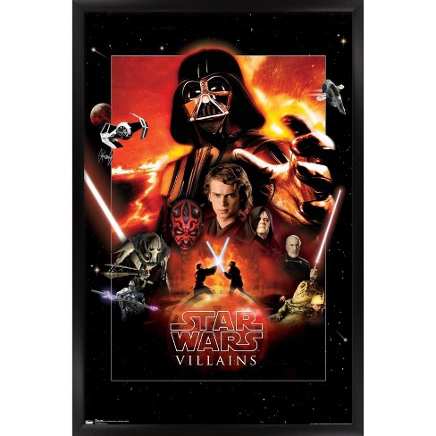 Trends International Star Wars: Saga - Villains Framed Wall Poster Prints  Black Framed Version 22.375 X 34 : Target