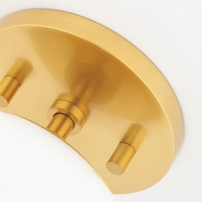 Stella Aged Brass 1-Light Semi-Flush Globe Ceiling Fixture