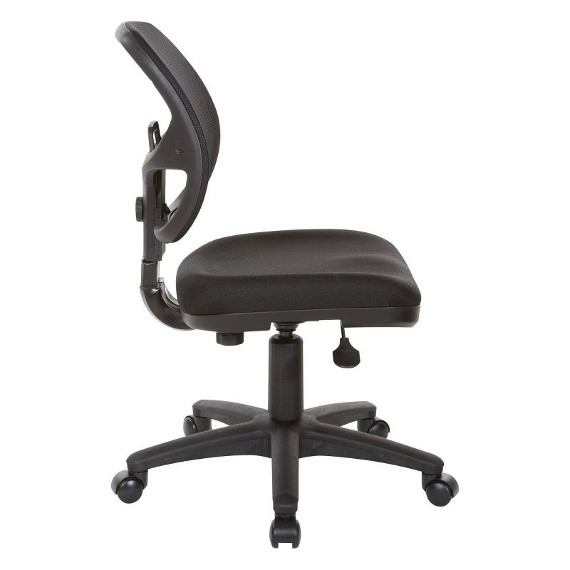 Mesh Screen Back Task Chair with Fabric Seat Black - OSP Home Furnishings, 5 of 10