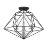 Z-Lite Geo 3 - Light Semi-Flush Mount in  Matte Black/Chrome - 4 of 4