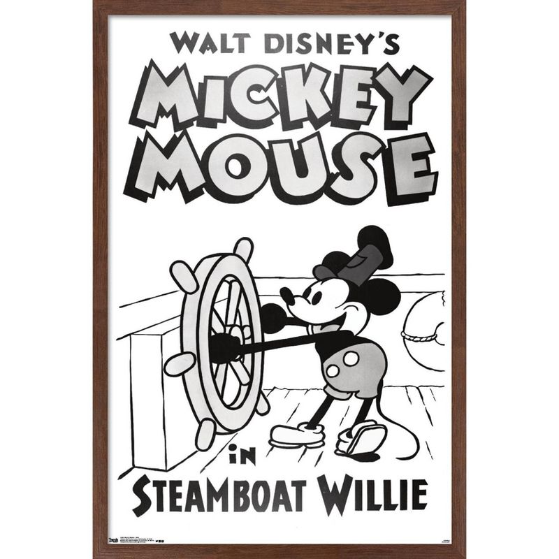 Trends International Disney Mickey Mouse - Steamboat Willie Framed Wall Poster Prints, 1 of 7