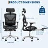 3Rd Gen Ergonomic Mesh Office Chair with Footrest, Adjustable Armrests, Dynamic Lumbar Support, Rolling Casters,Desk Chair for Office - 2 of 4