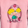 Boys' - Hey Arnold! - Valentine's My Love Graphic Long Sleeve Fleece Sweatshirt - 2 of 4
