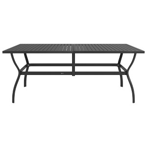 vidaXL Outdoor Dining Table Patio Table Porch Deck Garden Furniture Steel - 1 of 4
