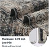 Boho Distressed Rug Vintage Medallion Print Carpet Machine Washable Low Pile Thin Floor Area Rug - 4 of 4