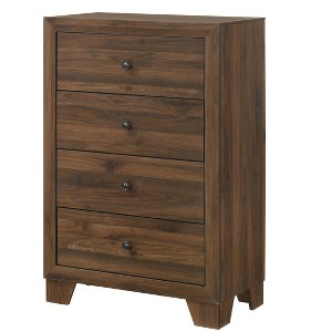 NicBex 4 Drawer Dresser for Bedroom,Modern Style Drawers with Round Handle,Dressers for Kids Room,Living Room,Entry and Hallway,Cherry - 1 of 4