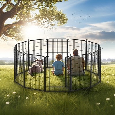 Metal Pet Playpen,Dog Pen Outdoor,Play Pen For Puppy,Rabbit Playpen,Chicken Wire Fence,Poultry Netting,Dog Corral Indoor-Cuddlewood