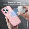 BONGEEK HaloLock iPhone 14 Pro Case - MagSafe Compatible, Military-Grade Shockproof & Yellowing Resistant, Classic Hybrid Frosted Magnetic -Pink - 4 of 4