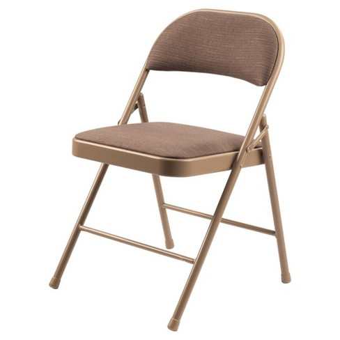 Commercialine 900 Series Fabric Padded Folding Chair Star Trail Brown pack Of 4 Target