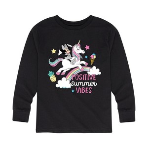 Boys' - Disney - Positive Summer Vibes Long Sleeve Graphic T-Shirt - 1 of 4