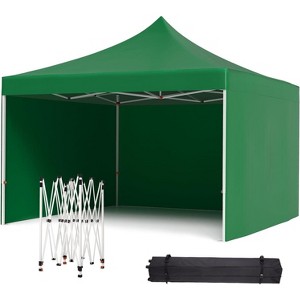 Pop Up Canopy Tent, 10 x 10 Ft Commercial Instant Shade Canopy with Roller Bag, Outdoor Portable Canopy for Events, Parties, Camping - 1 of 4