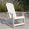 Merrick Lane All-Weather Polyresin Adirondack Rocking Chair with Vertical Slats - 2 of 4