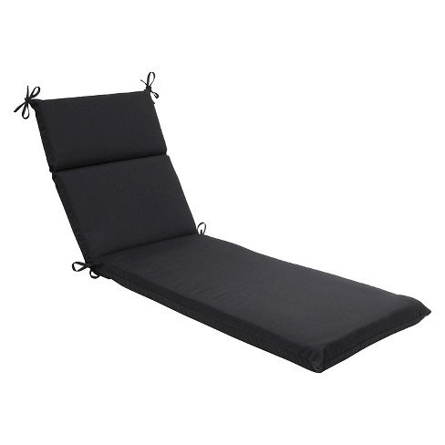 Sunbrella Canvas Outdoor Chaise Lounge Cushion - Black : Target