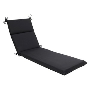Sunbrella Canvas Outdoor Chaise Lounge Cushion - Black