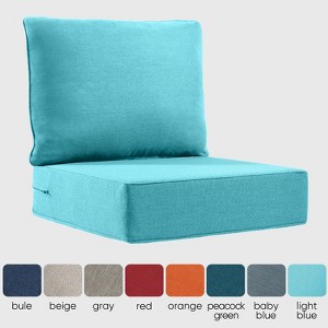 Gymojoy Outdoor Deep Seat Cushion Set 24 x 24 x 6 Inch - 1 Pair - 1 of 4