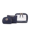 MKF Collection Laura Women's Cosmetic Punch 10 Pcs Sets, Small Travel Makeup Bag by Mia k - 2 of 4