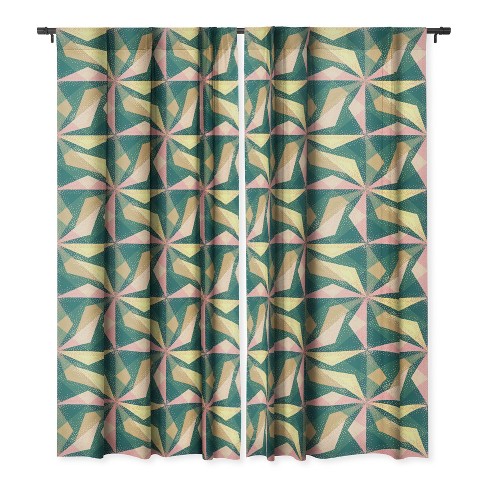 Mirimo Bogutu Gems Set of 2 Panel Blackout Window Curtain - Deny Designs - image 1 of 4