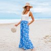 Women's Breezy Blue Floral Wide-Leg Jumpsuit - Cupshe - 2 of 4