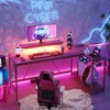 Bestier 58" Gaming Desk with LED Lights L Shaped Desk with Power Outlet & Monitor Stand Corner Computer Desk - 3 of 4