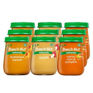 Beech-Nut Non-GMO Naturals Apples Baby Food Jar 4oz + 4oz Butternut Squash Baby Food Jar - 1 of 4