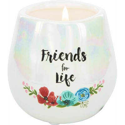 Pavilion Gift Company - Friends - 8 oz - 100% Soy Wax Candle Scent: Serenity - Flame Candles
