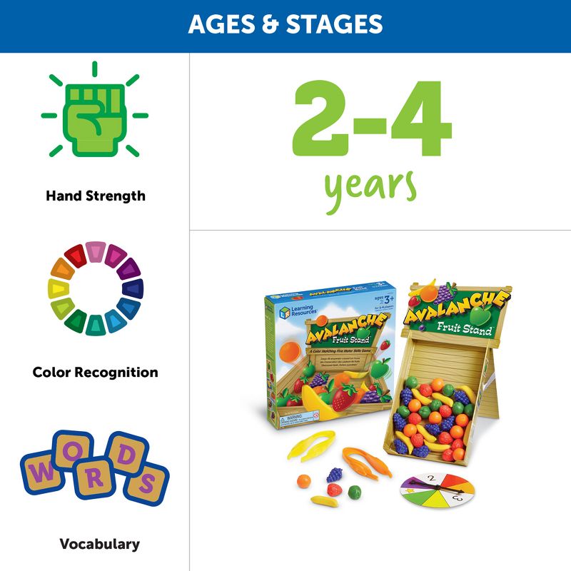 Learning Resources Avalanche Fruit Stand, Fine Motor Game, Ages 3+, 4 of 6