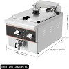 Dual Tank Electric Deep Fryer, Commercial Countertop Fryer with Faucet, Stainless Steel Oil Drain & Timer for Home and Restaurant Use - 2 of 4