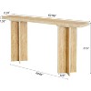 Tribesigns 63-Inch Long Console Table, Modern Sofa Table behind Couch, Foyer Console Accent Stand for Hallway, Entryway, or Living Room, Light Brown - 3 of 4