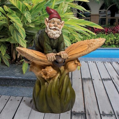 Design Toscano On a Butterfly's Back Garden Gnome Statue